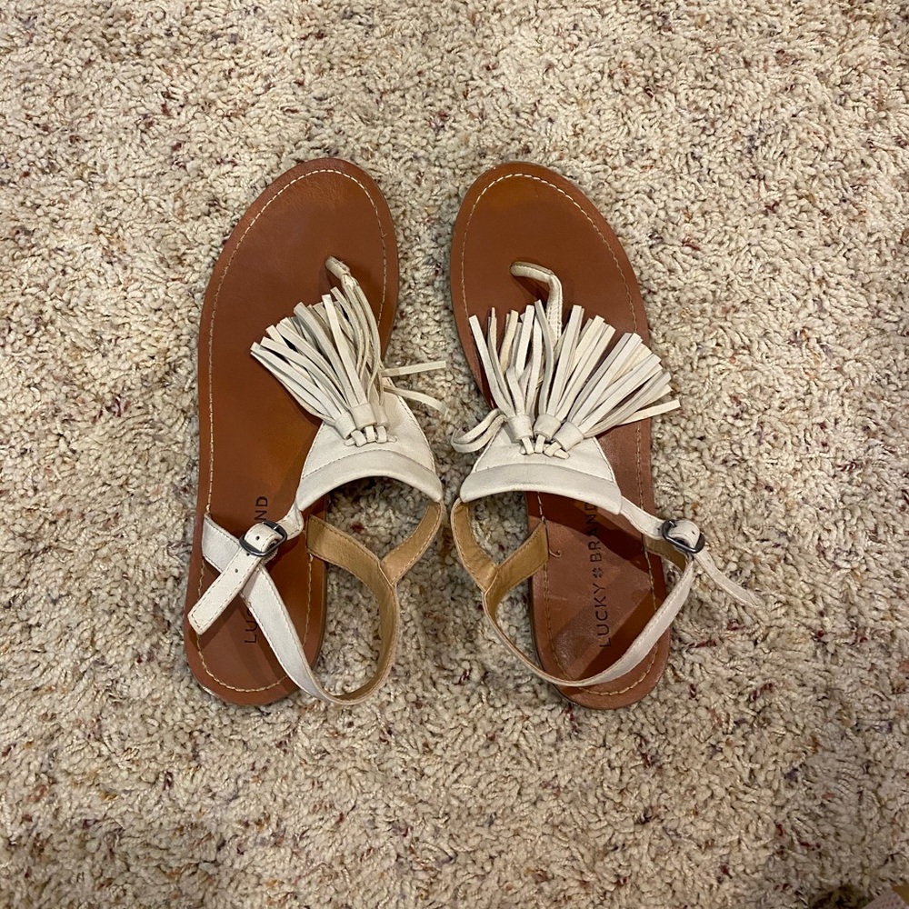Lucky Brand tassel sandals